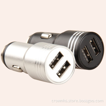Hot Portable Promotional mobile phone double usb electric wireless car charger
